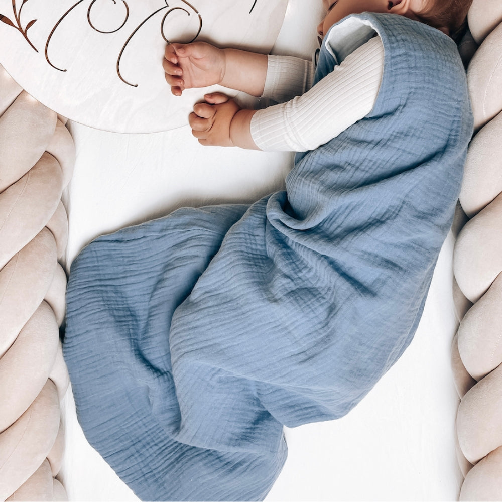 Sleepee Dwustronny muślinowy śpiworek Rose 0-4m