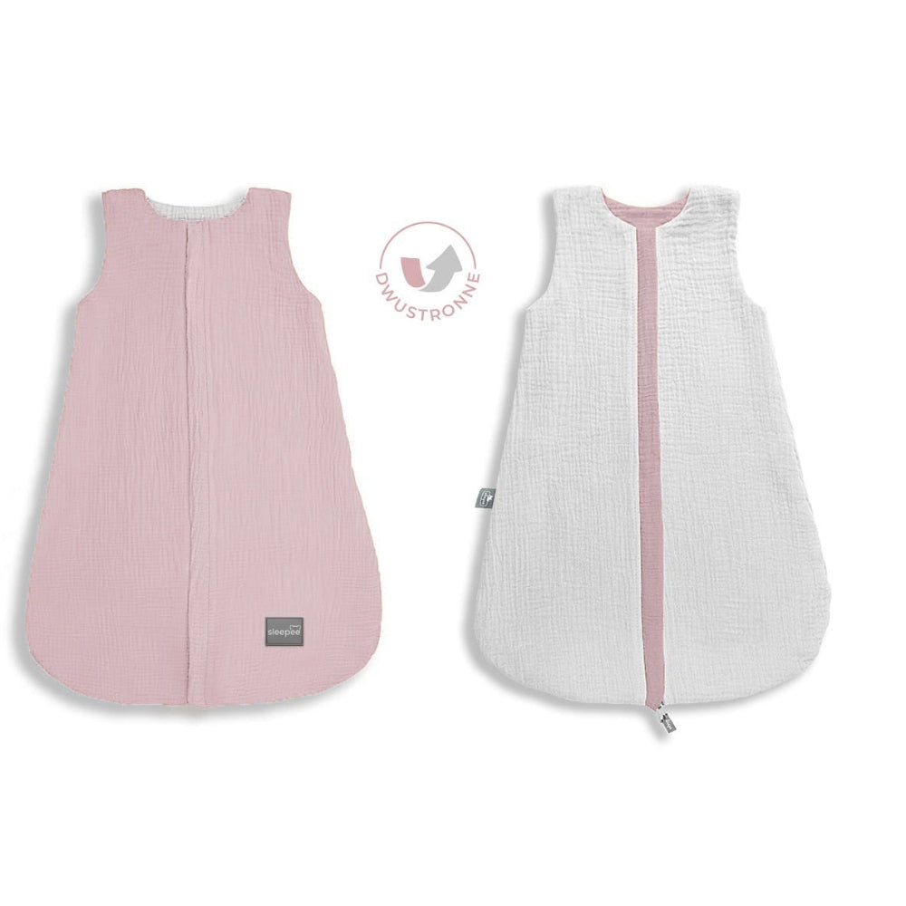 Sleepee Dwustronny muślinowy śpiworek Rose 0-4m