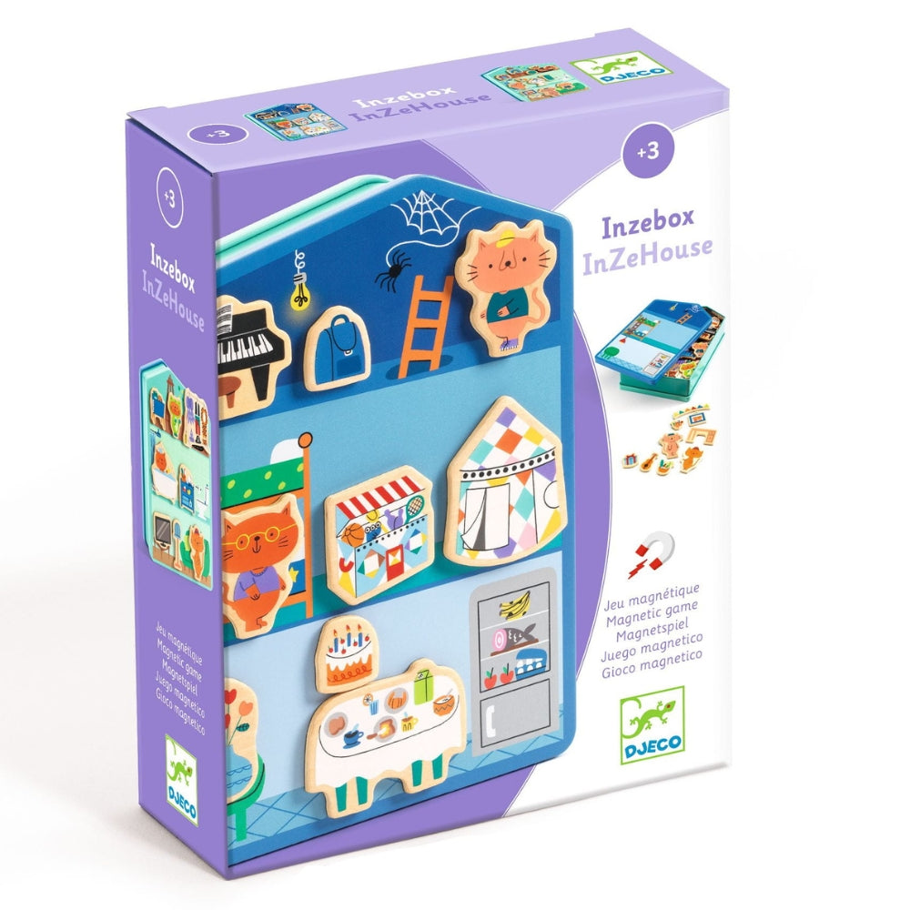 Djeco Puzzle magnetyczne domek kotków