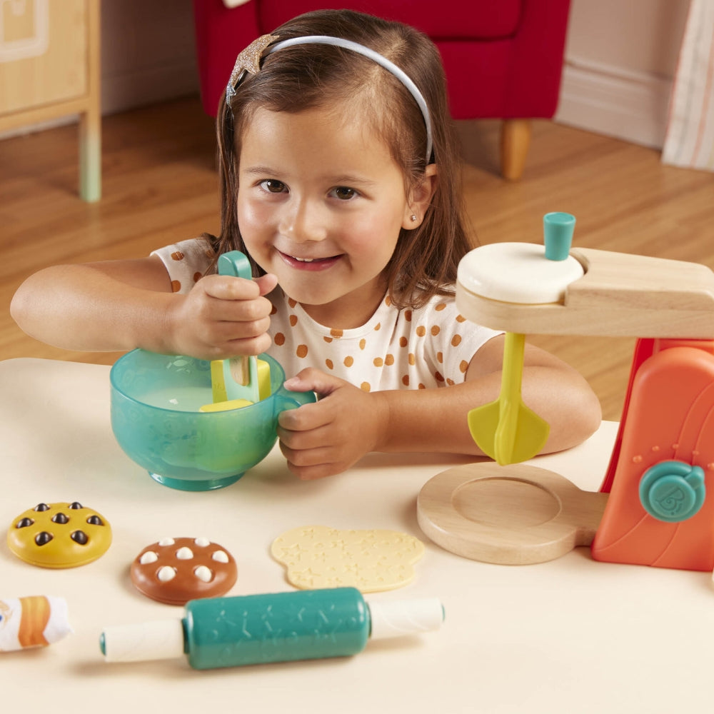 B.Toys Drewniany mikser z akcesoriami i składnikami do pieczenia ciast