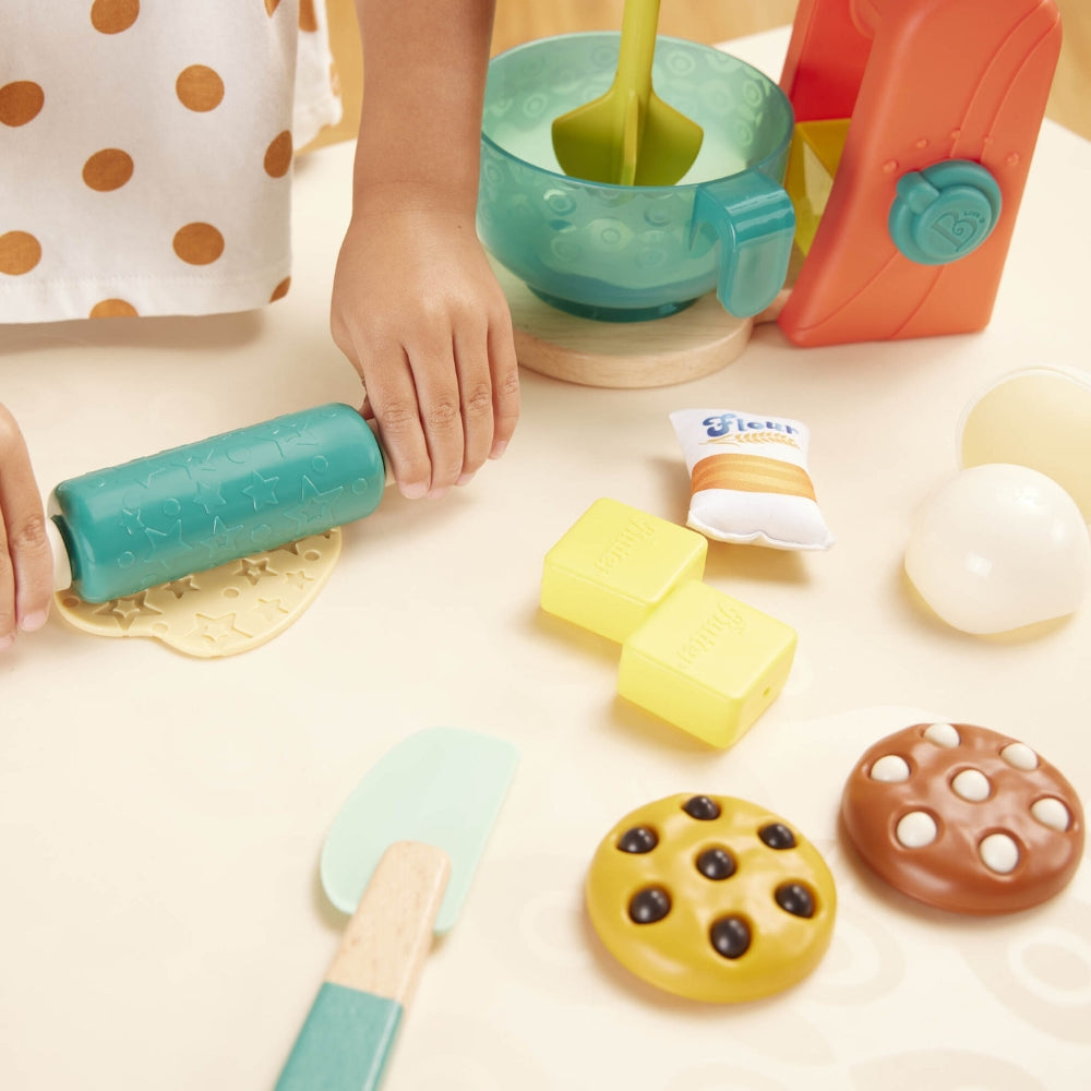 B.Toys Drewniany mikser z akcesoriami i składnikami do pieczenia ciast