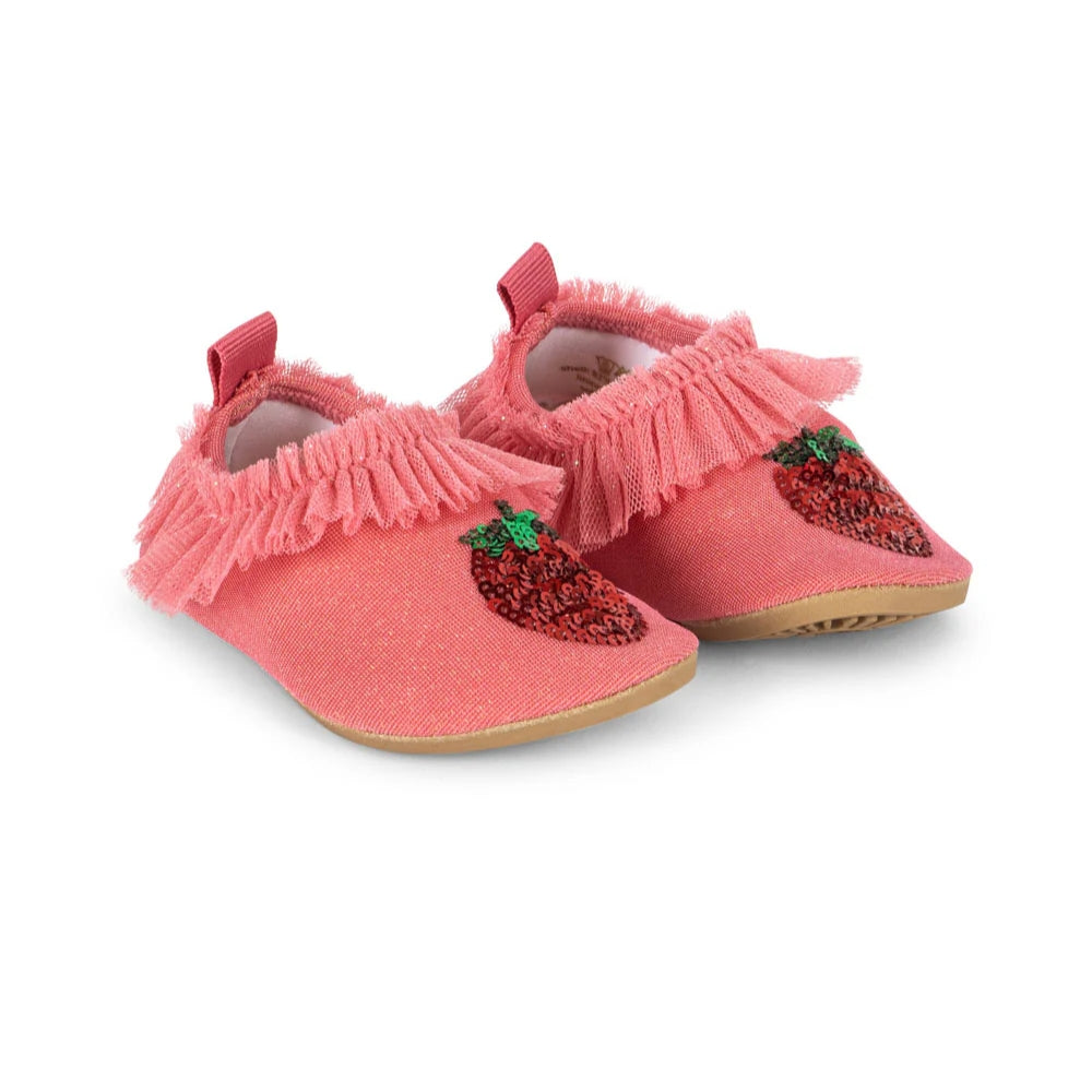 Konges Slojd Buty do pływania dla dzieci z falbanką Amandine Rapture Rose