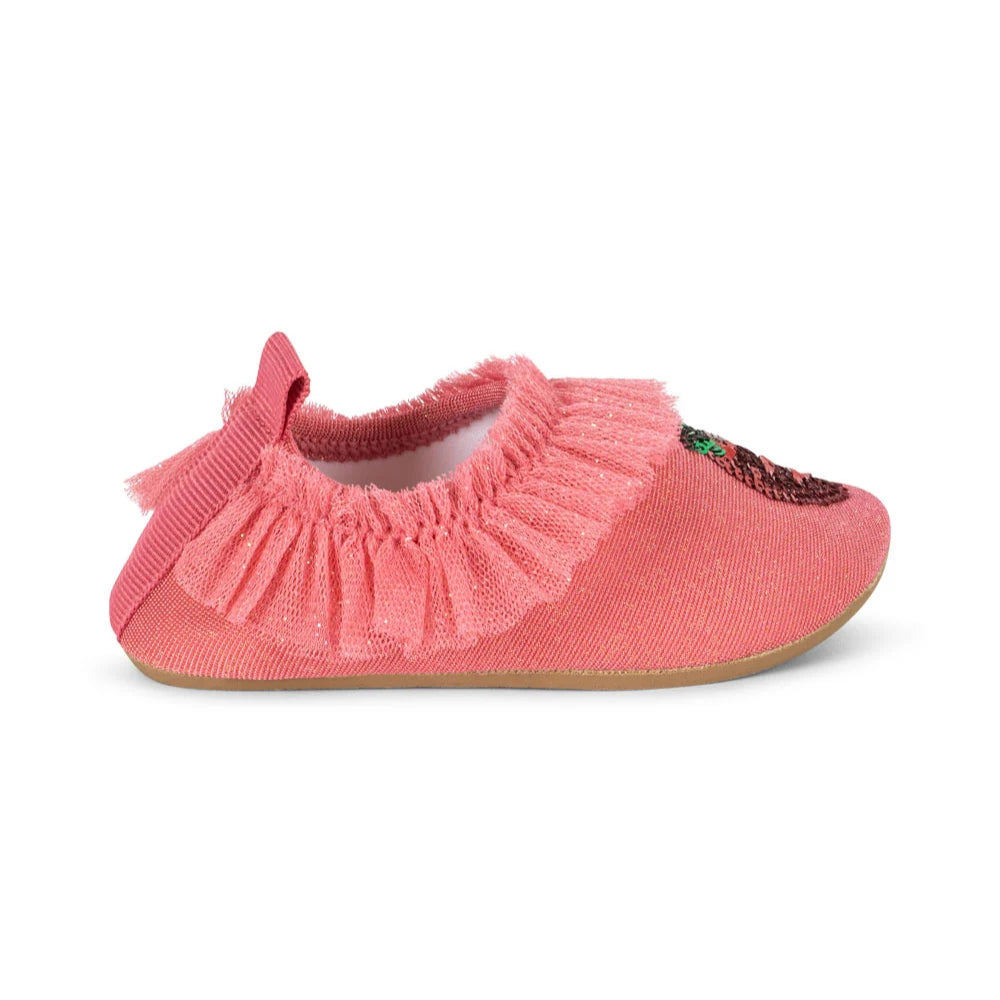 Konges Slojd Buty do pływania dla dzieci z falbanką Amandine Rapture Rose
