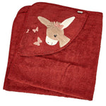 Sterntaler Ręcznik kąpielowy z kapturkiem osiołek Emmily 80x80 cm Ciemna Czerwień