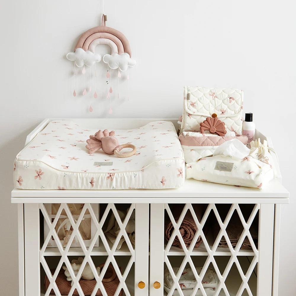 Cam Cam Copenhagen Organizer na pieluszki pikowany zestaw 2 szt. Windflower Creme