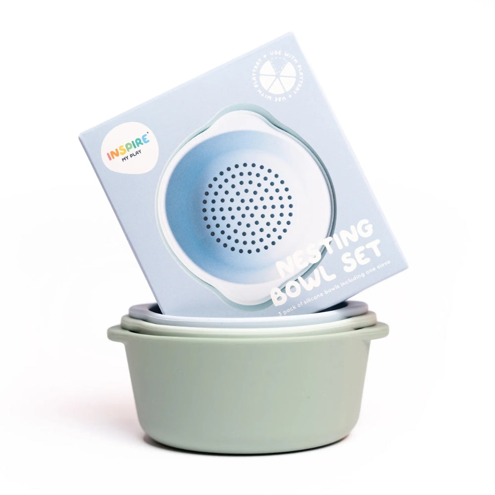 Inspire My Play Zestaw misek do zabawy sensorycznej Green/Blue 3szt.
