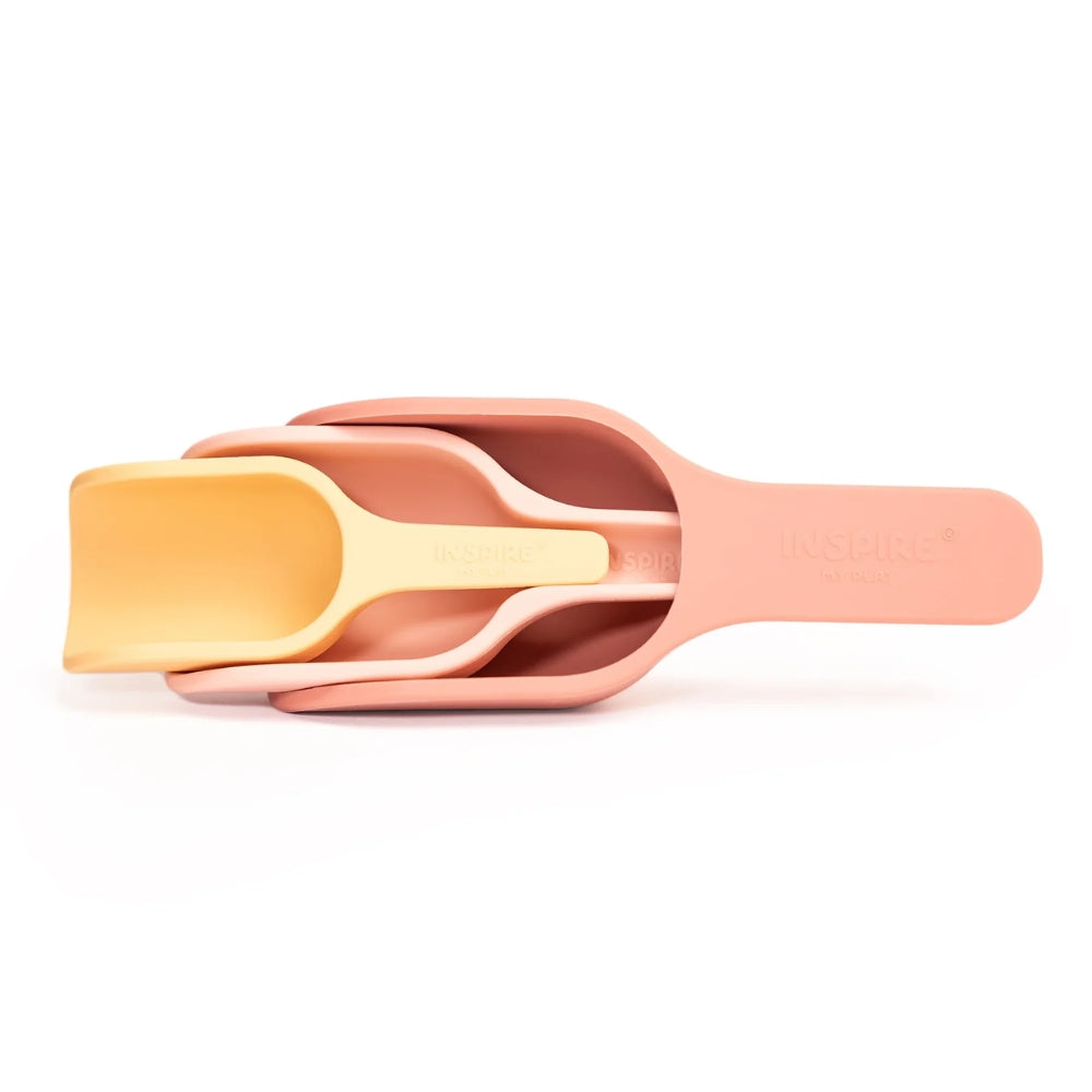 Inspire My Play silikonowe łyżki do zabawy Coral/Yellow 3szt