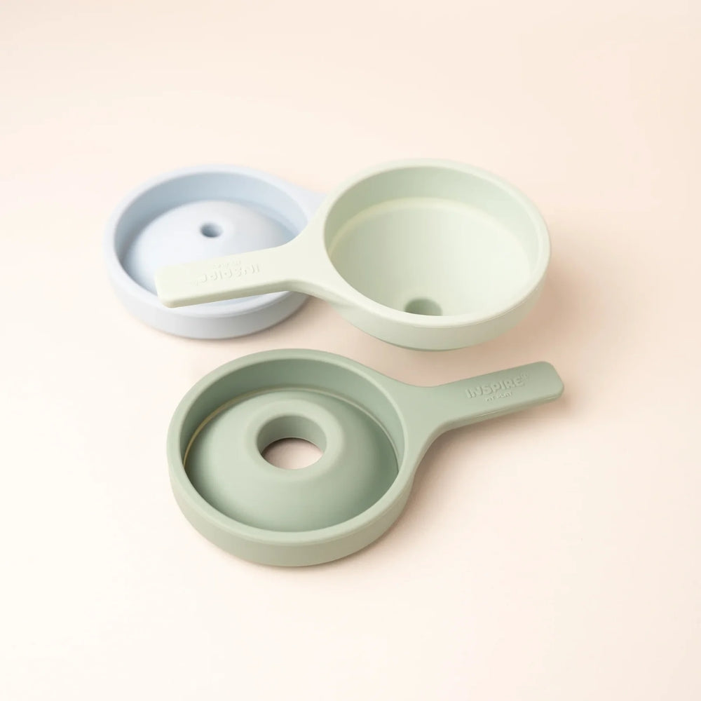 Inspire My Play Silikonowe lejki sensoryczne Green/Blue 3szt