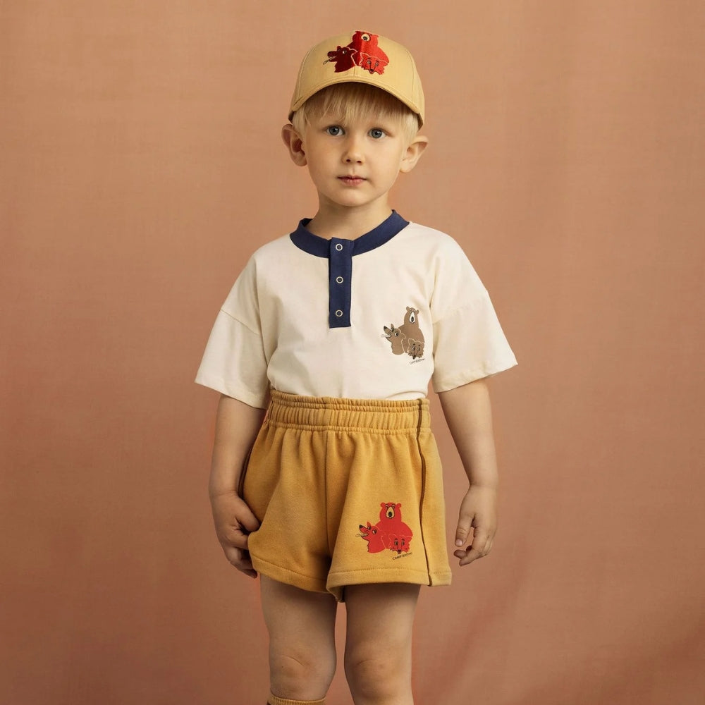 Mini Rodini Koszulka z krótkim rękawkiem Camp Rodini biała