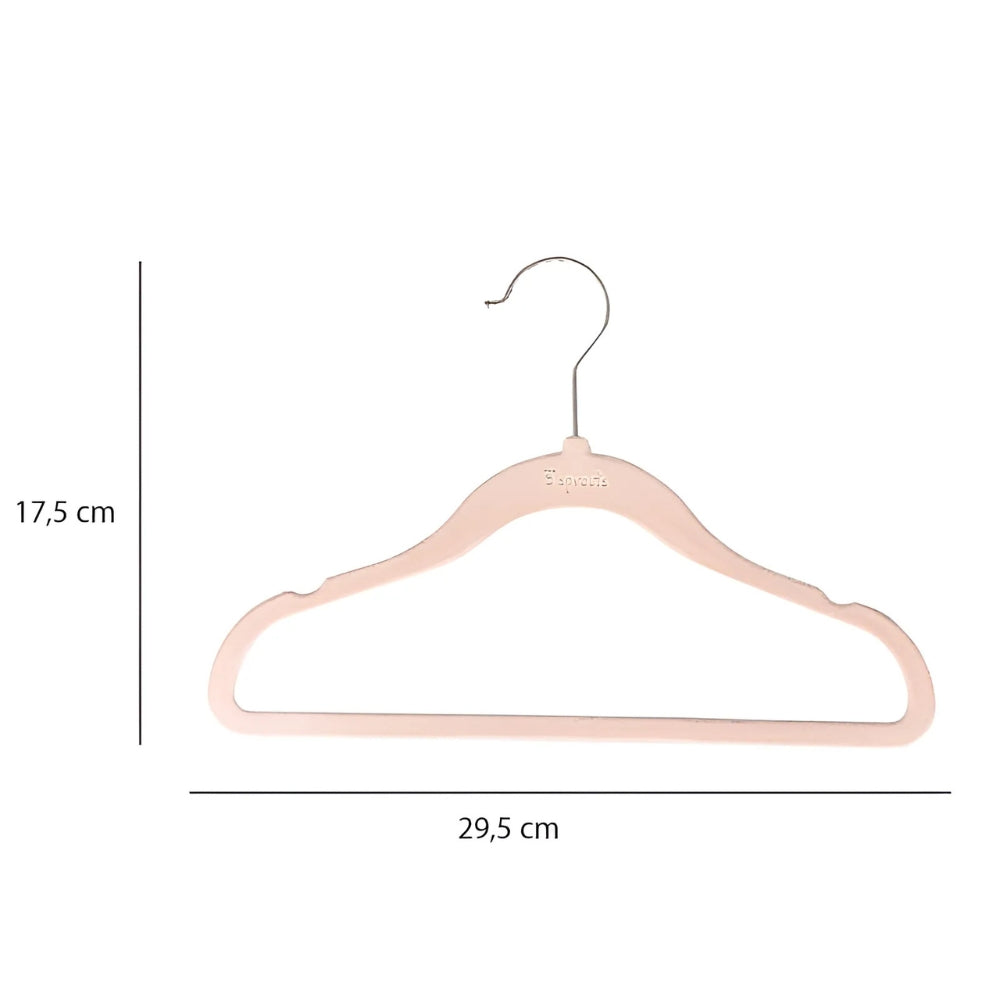3 Sprouts Wieszaki dziecięce na ubrania welurowe Cream 15 szt