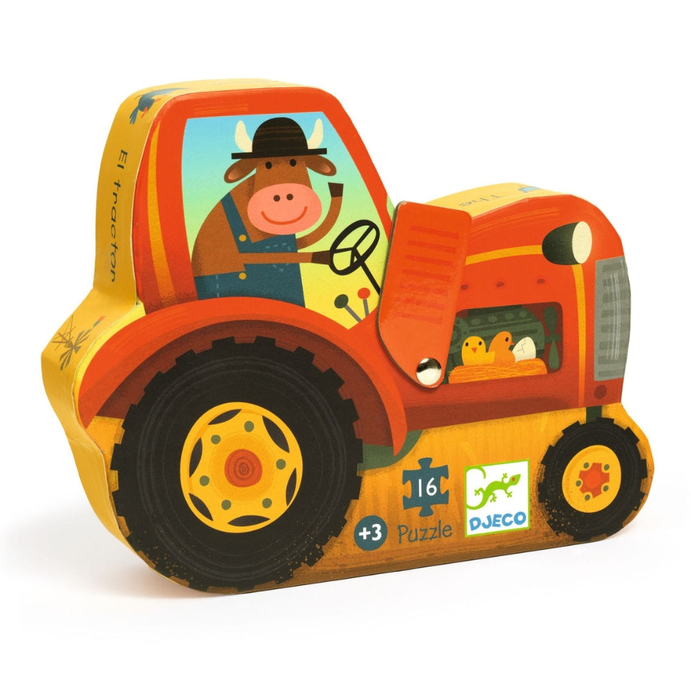 Djeco Puzzle dla dzieci Traktor - 16 elementów