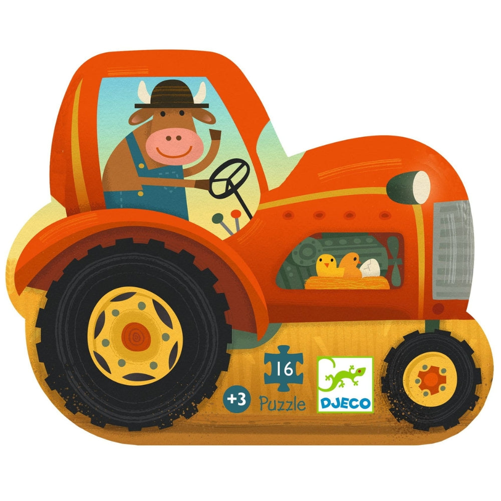 Djeco Puzzle dla dzieci Traktor - 16 elementów