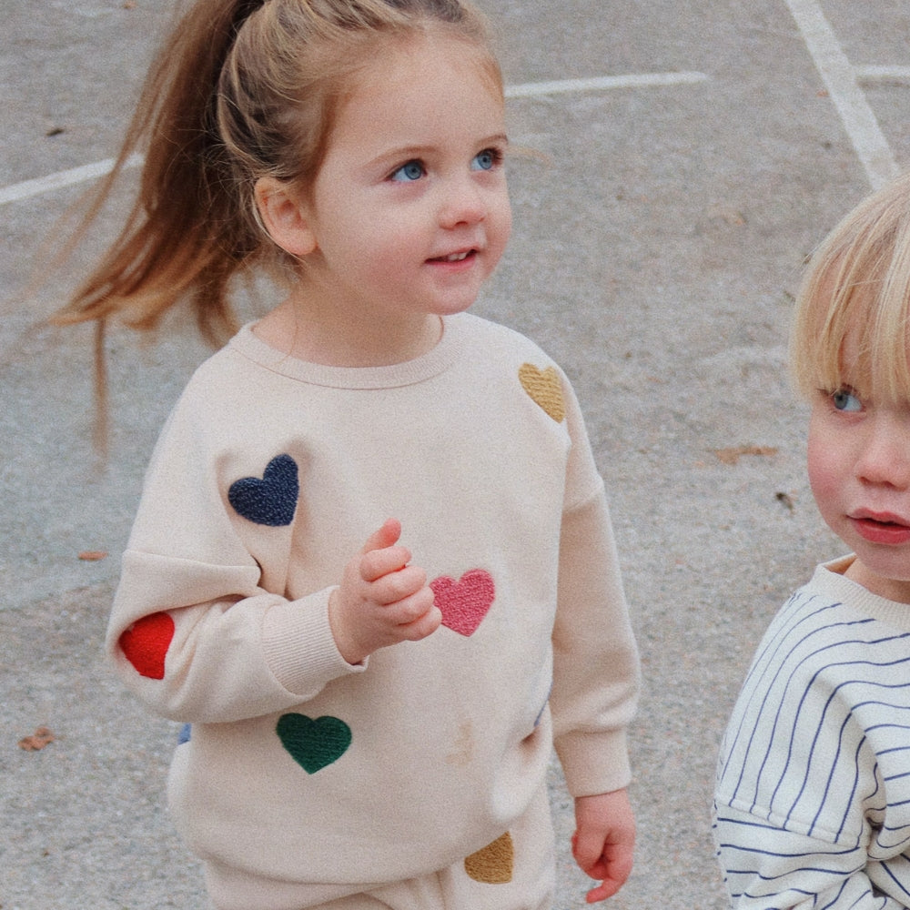 Konges Slojd Bluza dziewczęca Lou Terry Multi Heart