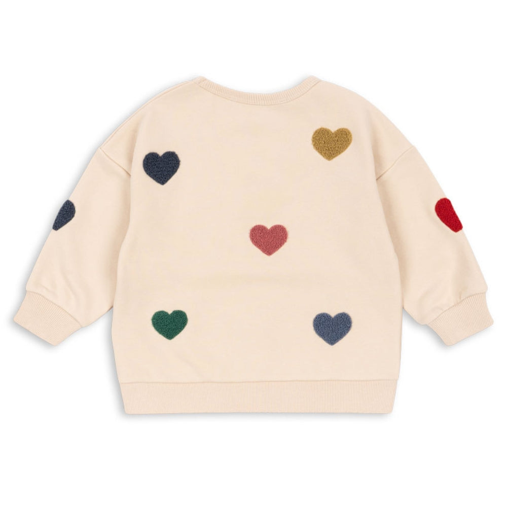 Konges Slojd Bluza dziewczęca Lou Terry Multi Heart