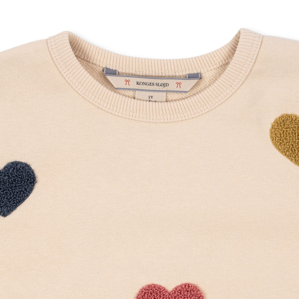 Konges Slojd Bluza dziewczęca Lou Terry Multi Heart