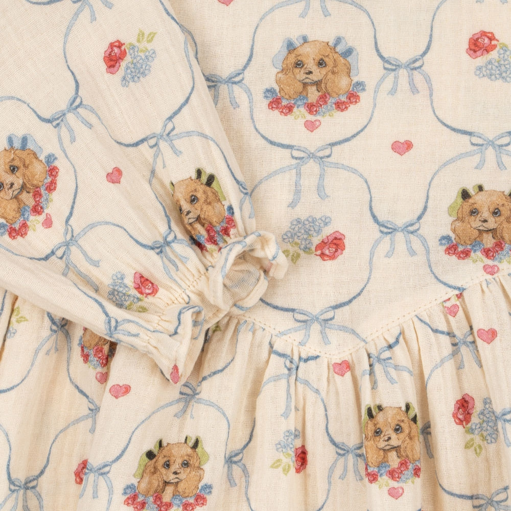 Konges Slojd Sukienka dziewczęca Coco dress GOTS Puppy