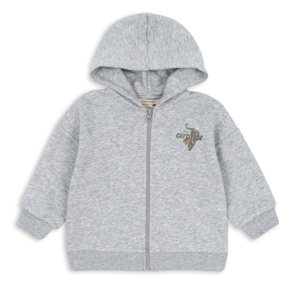 Konges Slojd Bluza dziecięca z kapturem Lou Grey Melange
