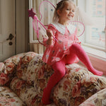 Konges Slojd Pończochy dla dziewczynki Glam Amour Pink