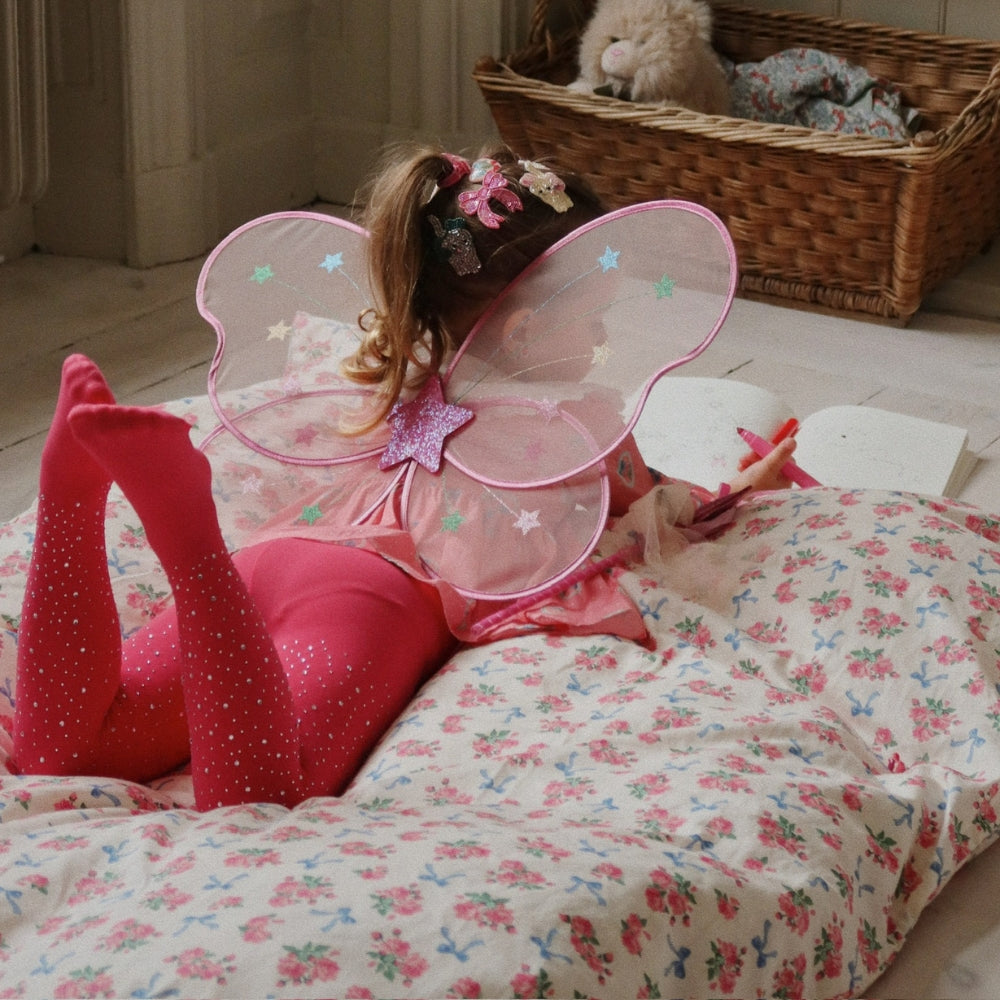 Konges Slojd Pończochy dla dziewczynki Glam Amour Pink