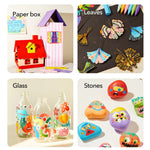 Mideer Markery akrylowe z pędzelkową końcówką w miękkim opakowaniu 24 kolorów