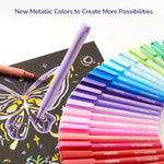 Mideer Markery akrylowe z pędzelkową końcówką w miękkim opakowaniu 24 kolorów