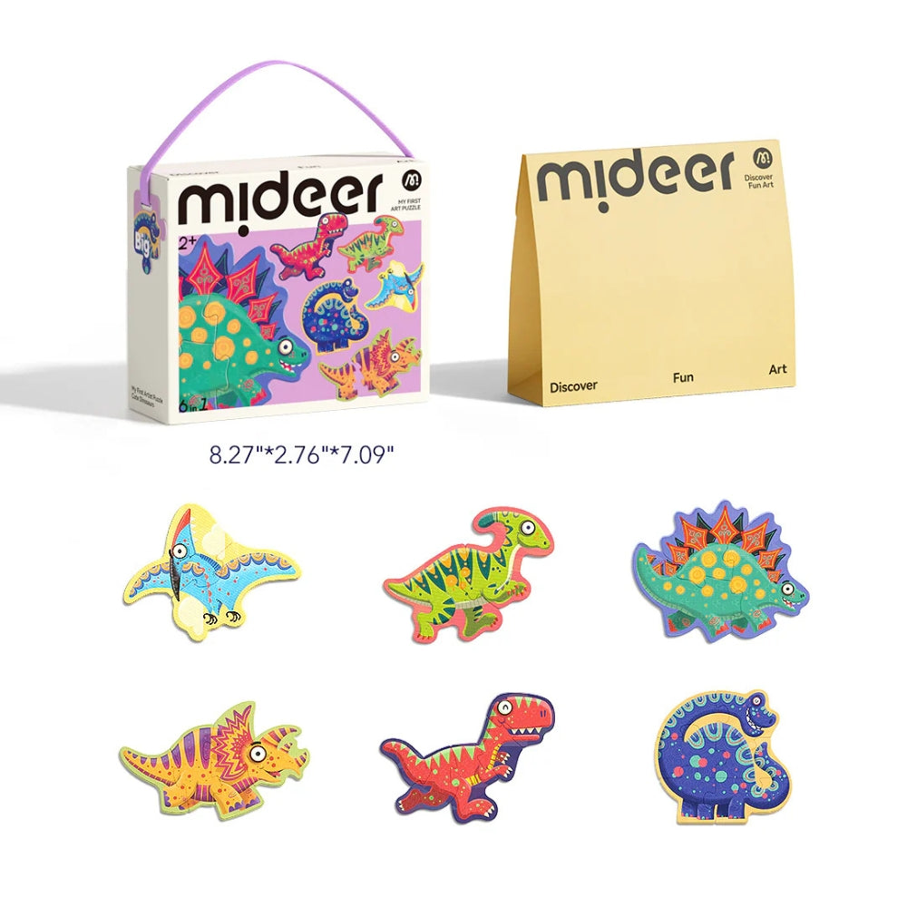 Mideer Moje pierwsze puzzle - Dinozaury 6w1