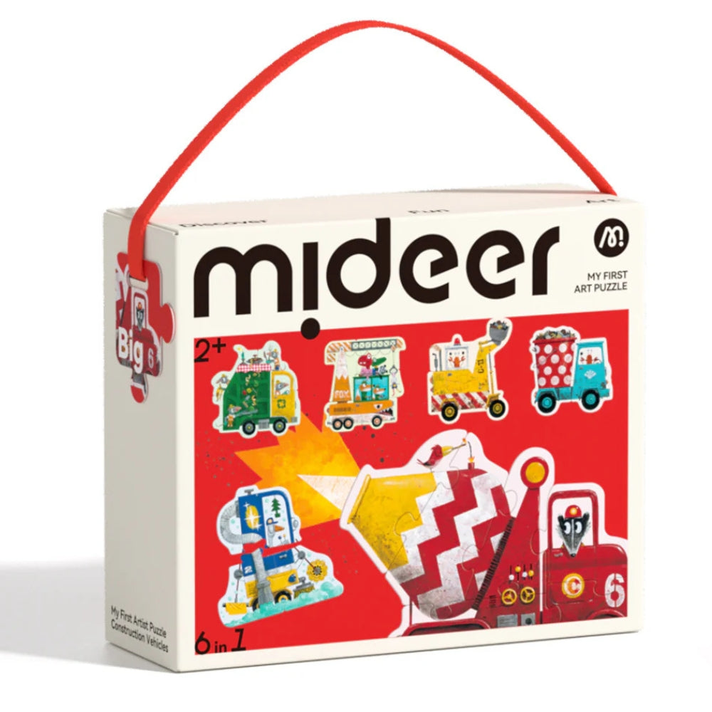 Mideer Moje pierwsze puzzle - Pojazdy na budowie 6w1