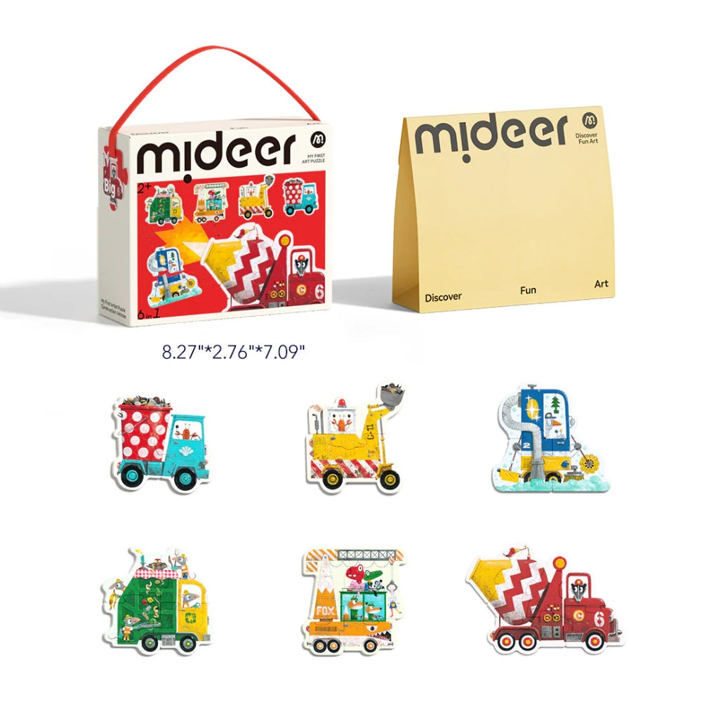 Mideer Moje pierwsze puzzle - Pojazdy na budowie 6w1