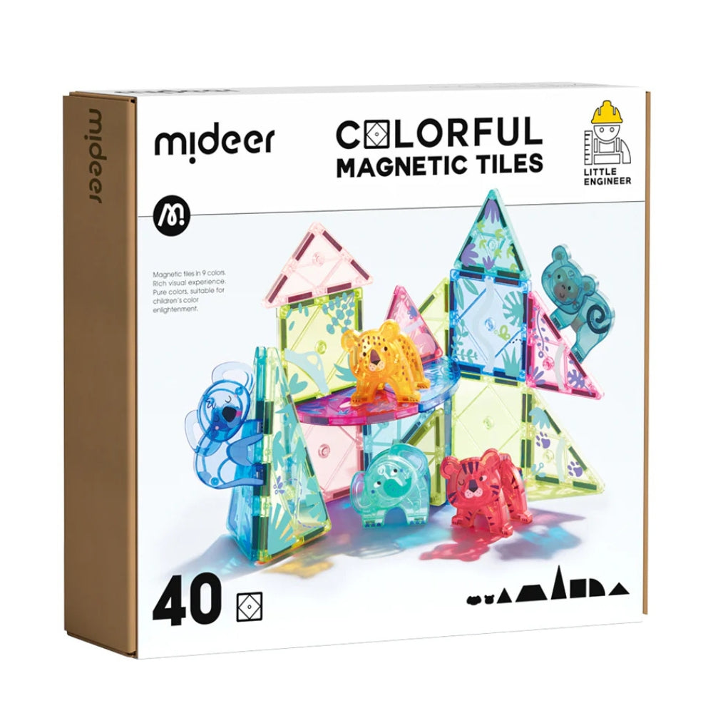 Mideer Klocki magnetyczne – Zwierzęta 40 elementów