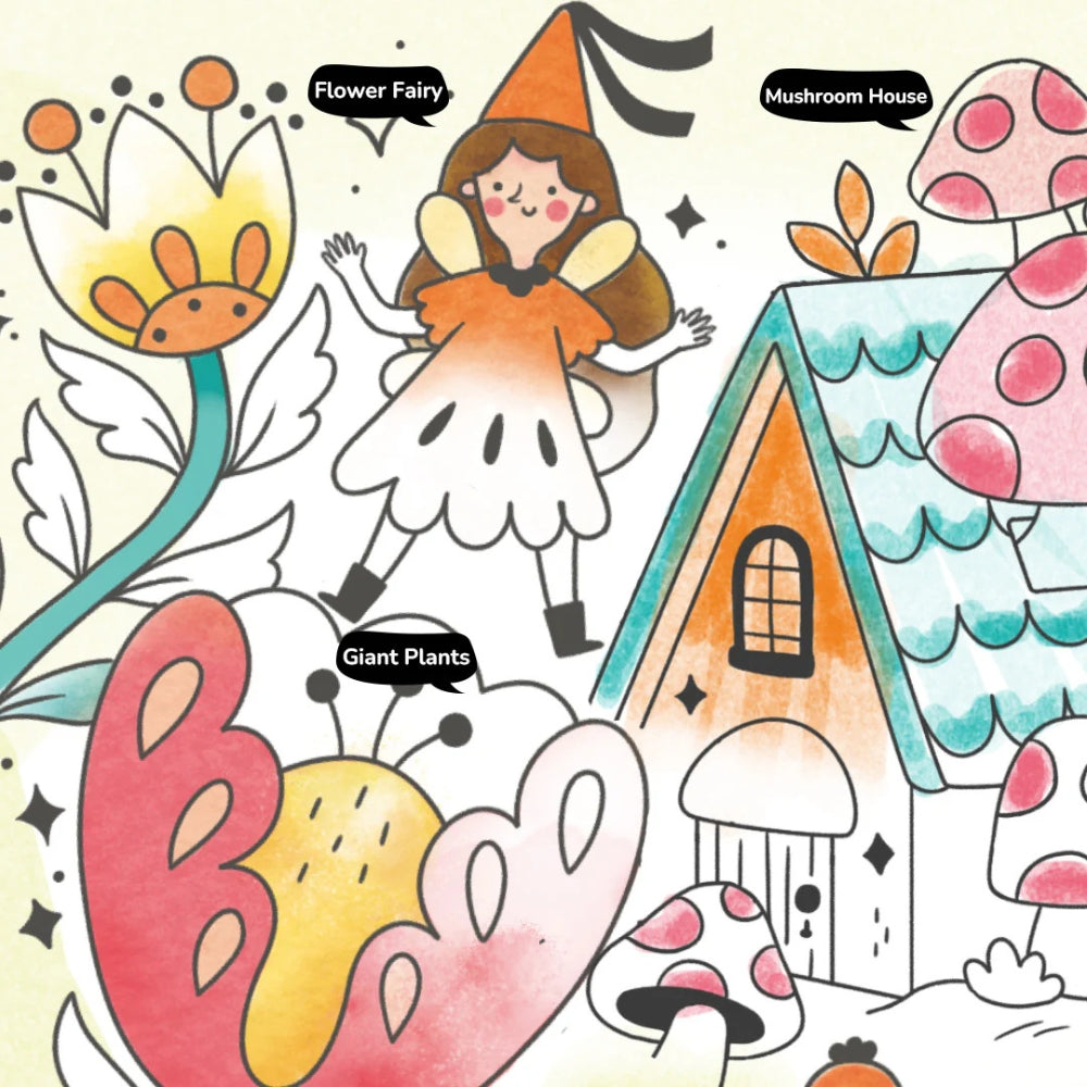 Mideer Kolorowanka akwarelowa - Zaczarowany ogród