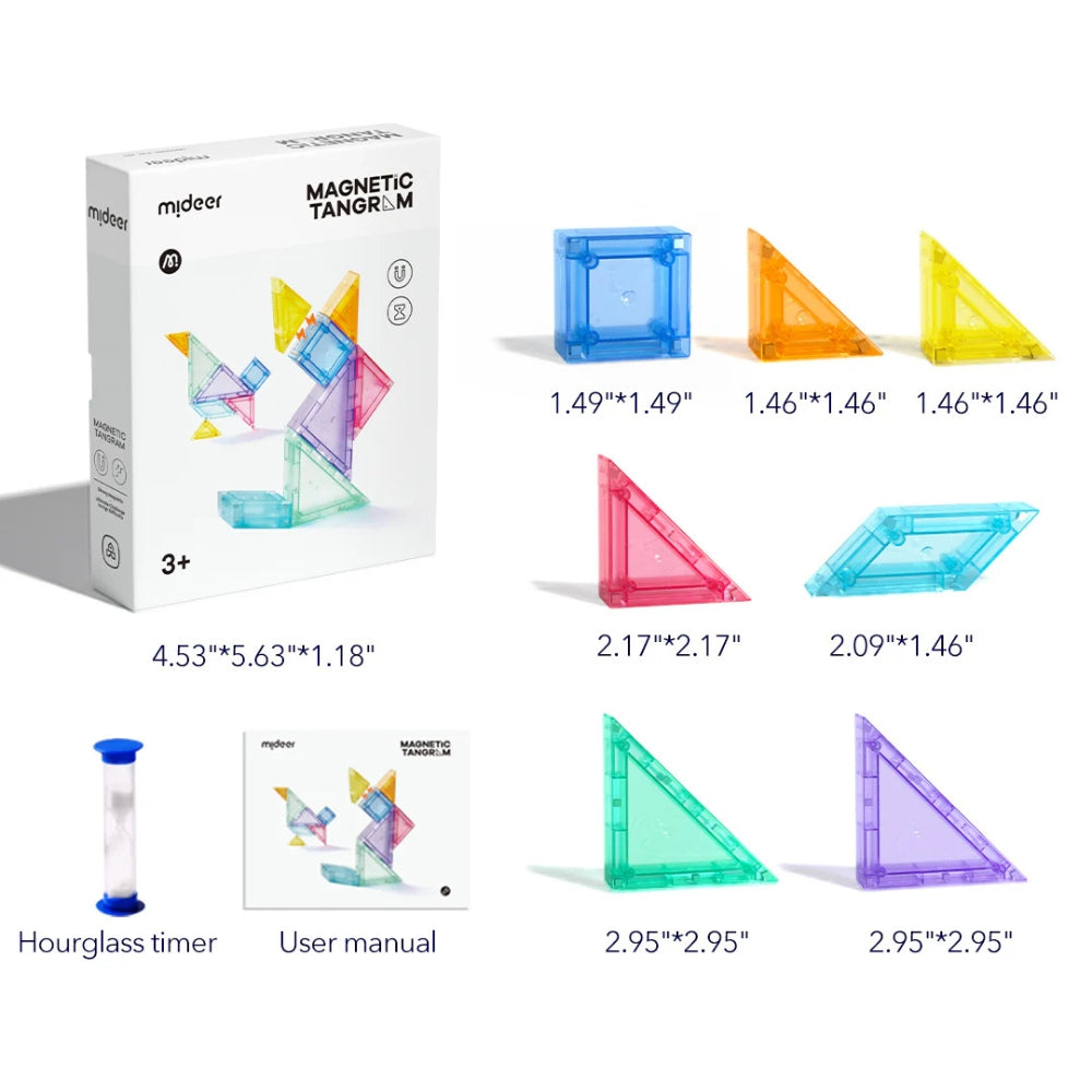 Mideer Magnetyczny Tangram 3D z klepsydrą