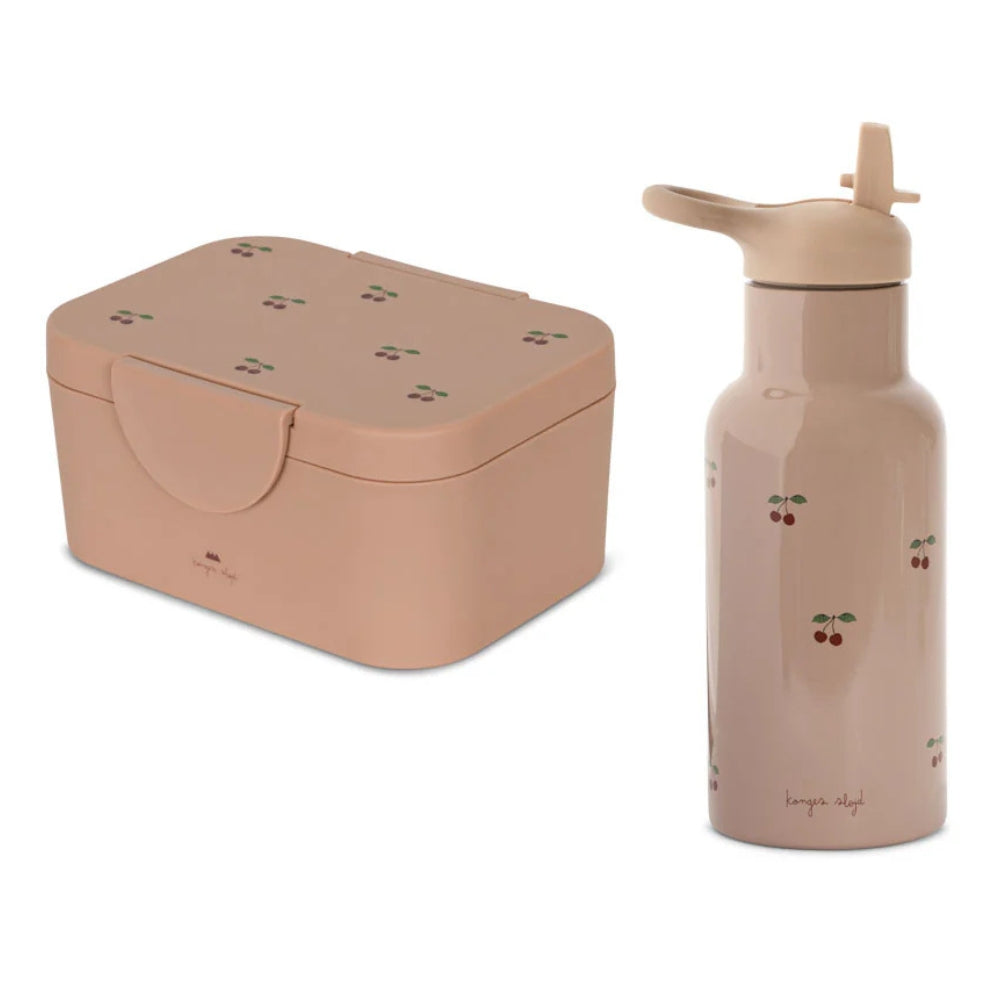 Konges Slojd Zestaw dla dzieci lunchbox i bidon Cherry Blush