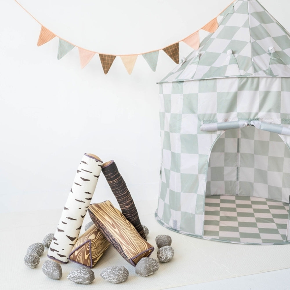 3 Sprouts Namiot dla dzieci Recycled Checkerboard Green