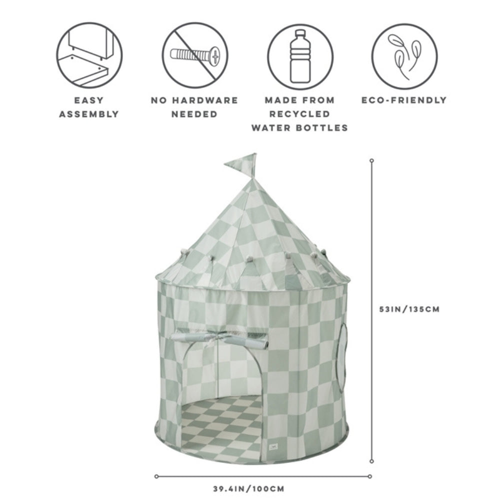 3 Sprouts Namiot dla dzieci Recycled Checkerboard Green