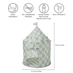 3 Sprouts Namiot dla dzieci Recycled Checkerboard Green