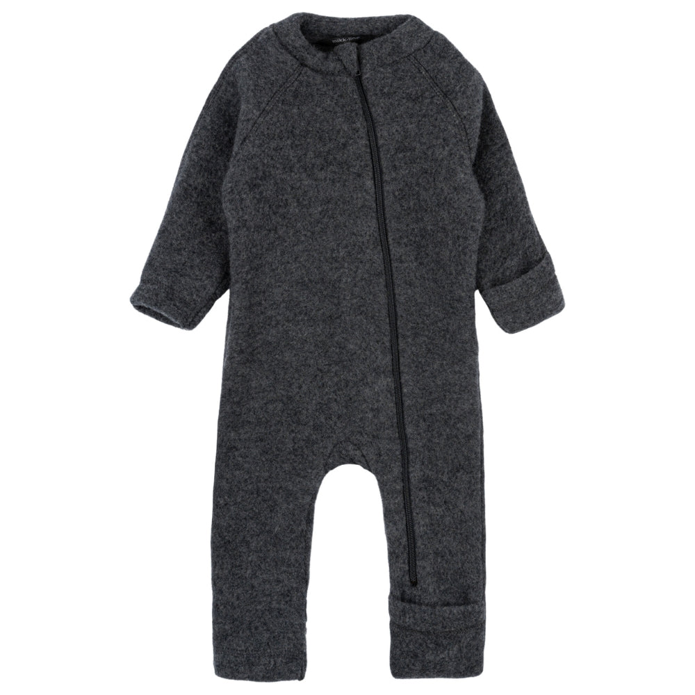 Mikk line kombinezon niemowlęcy z wełny merino Anthracite Melange