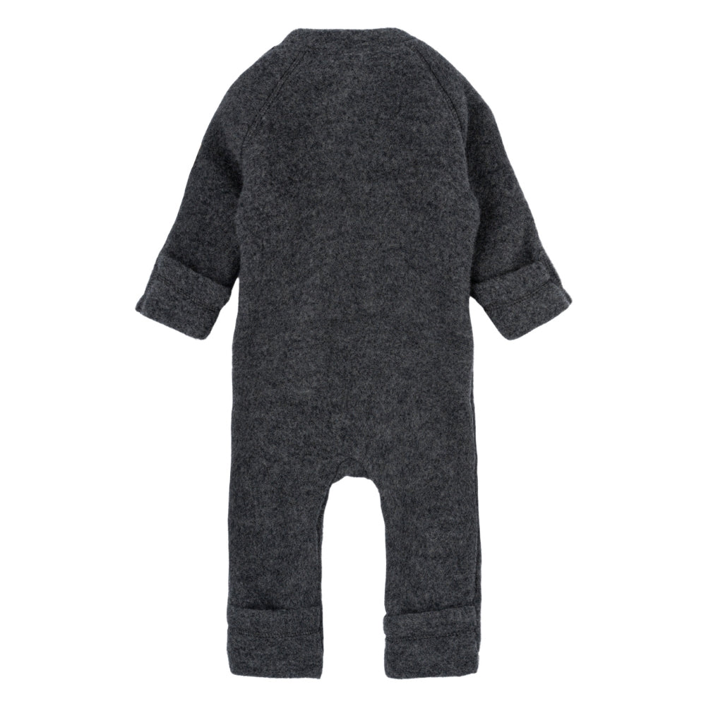 Mikk line kombinezon niemowlęcy z wełny merino Anthracite Melange