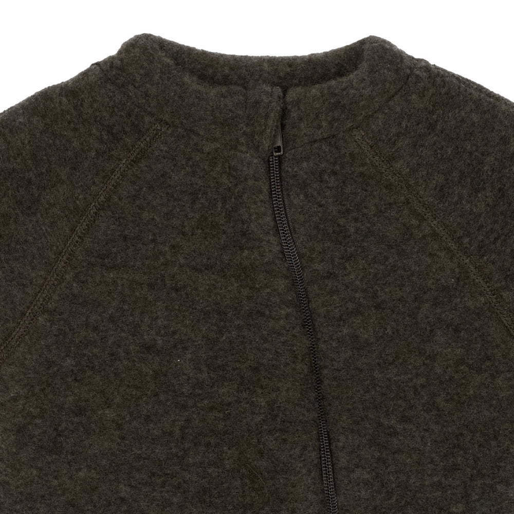 Mikk line kombinezon niemowlęcy z wełny merino Dark Brown Melange