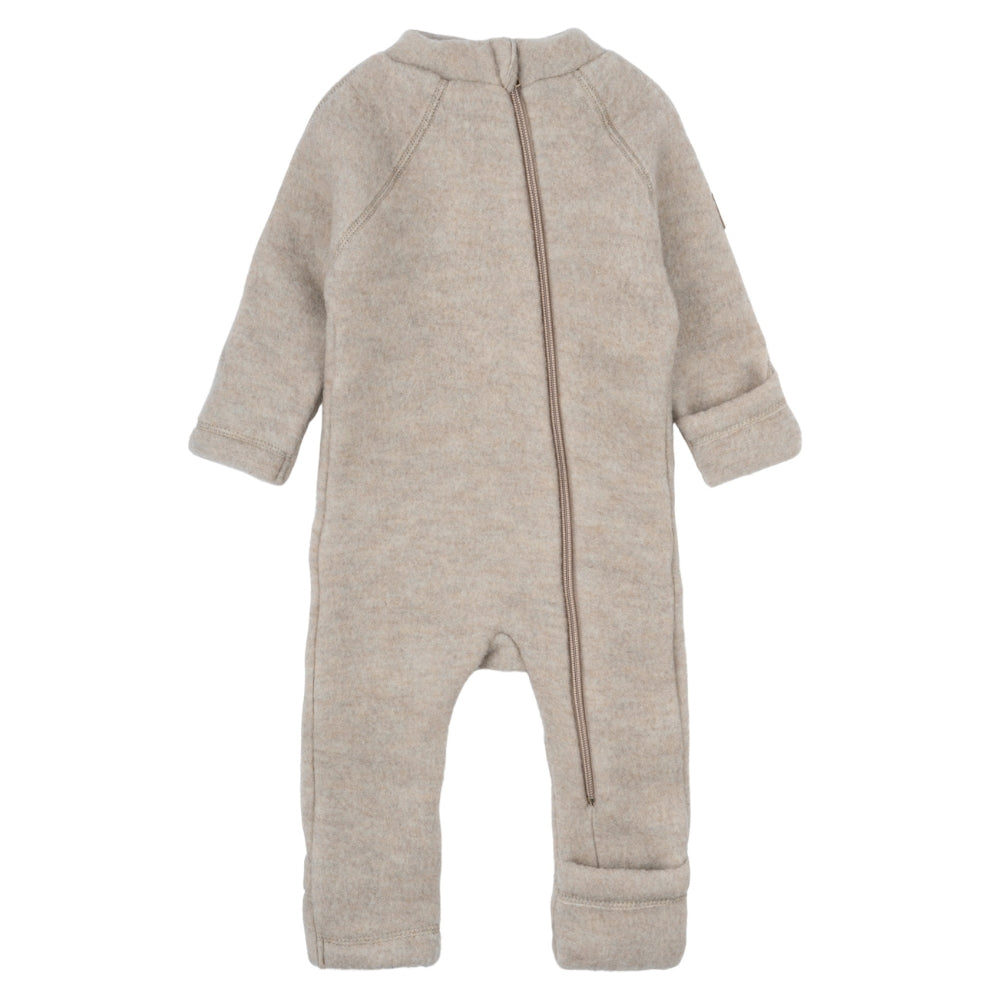Mikk line kombinezon niemowlęcy z wełny merino Melange Offwhite