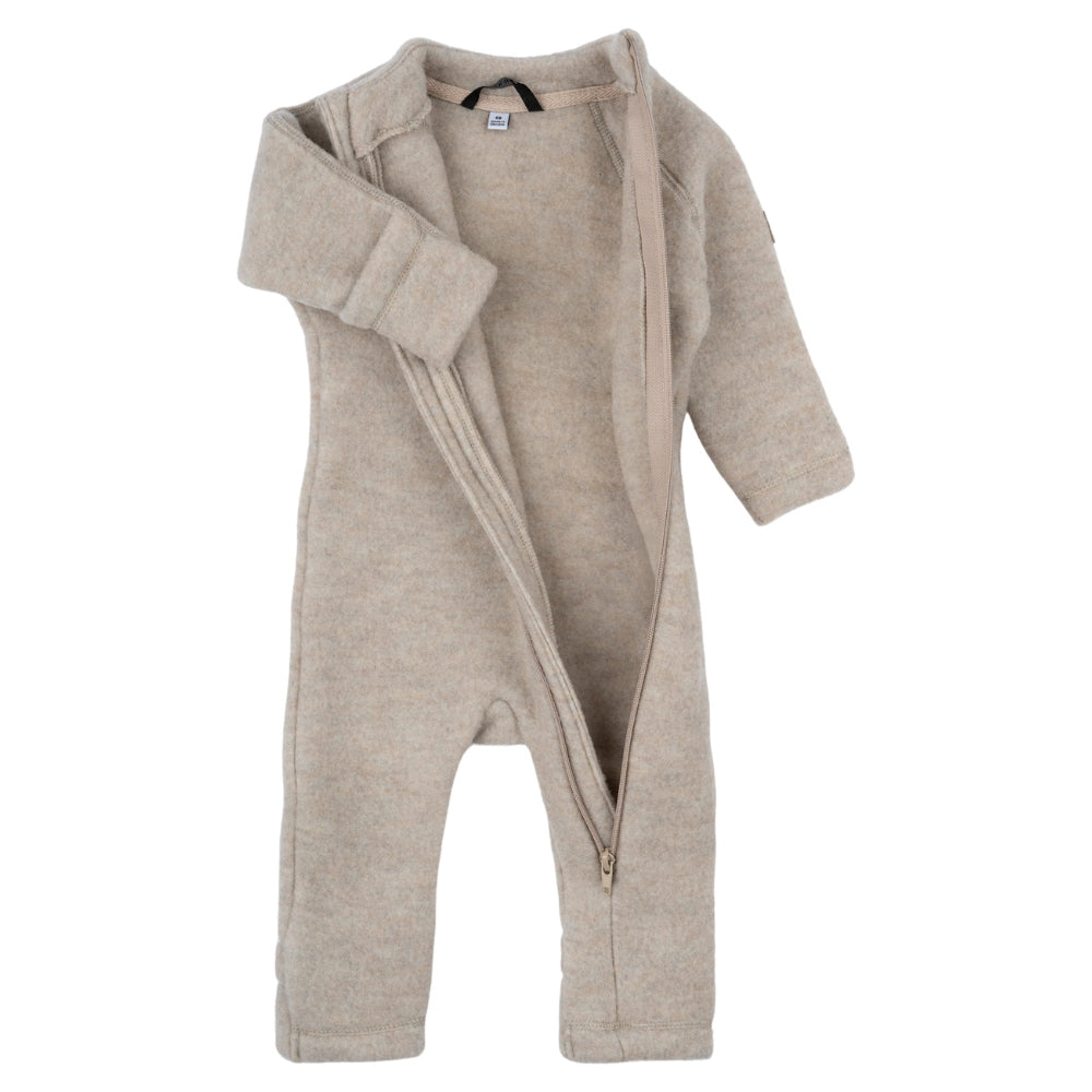 Mikk line kombinezon niemowlęcy z wełny merino Melange Offwhite