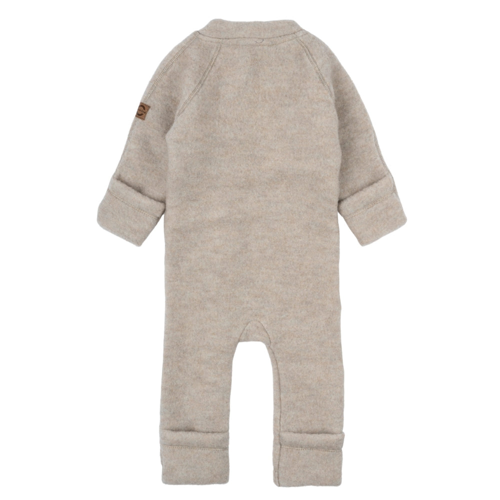 Mikk line kombinezon niemowlęcy z wełny merino Melange Offwhite