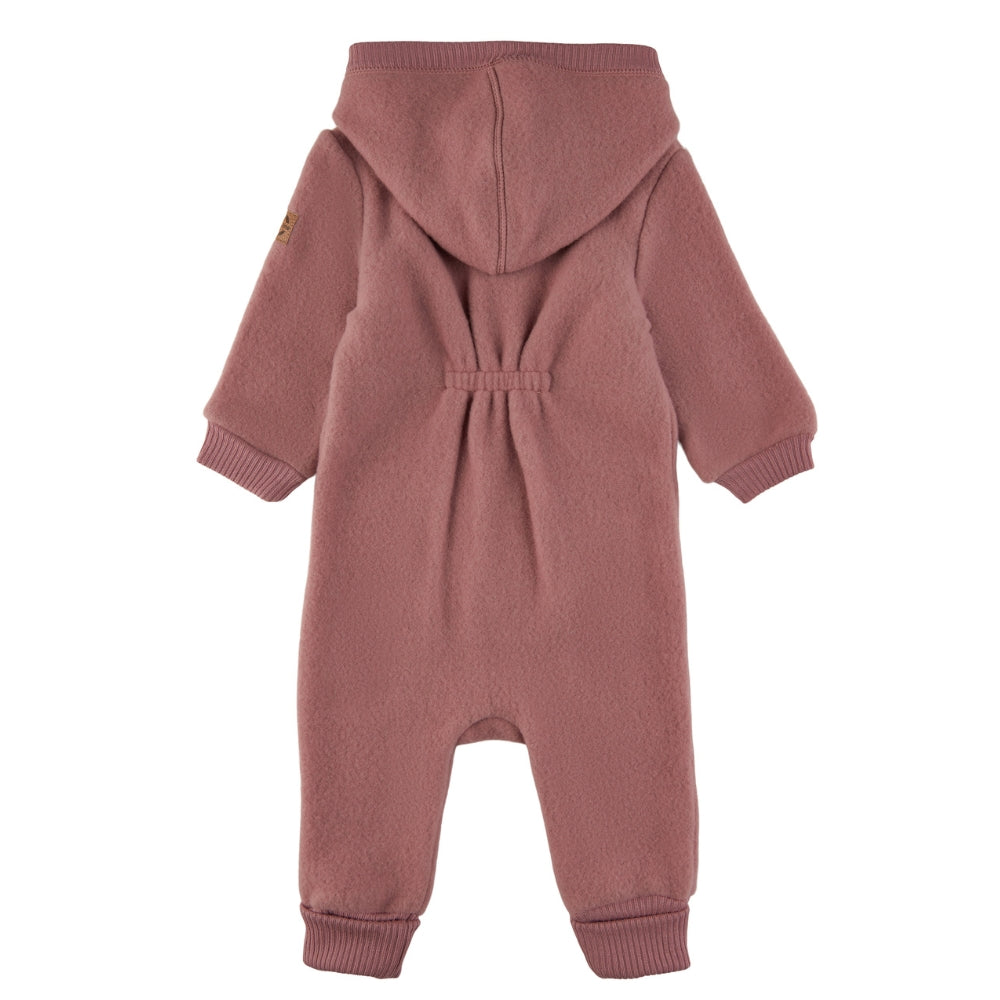 Mikk line kombinezon niemowlęcy z kapturkiem z wełny merino Burlwood