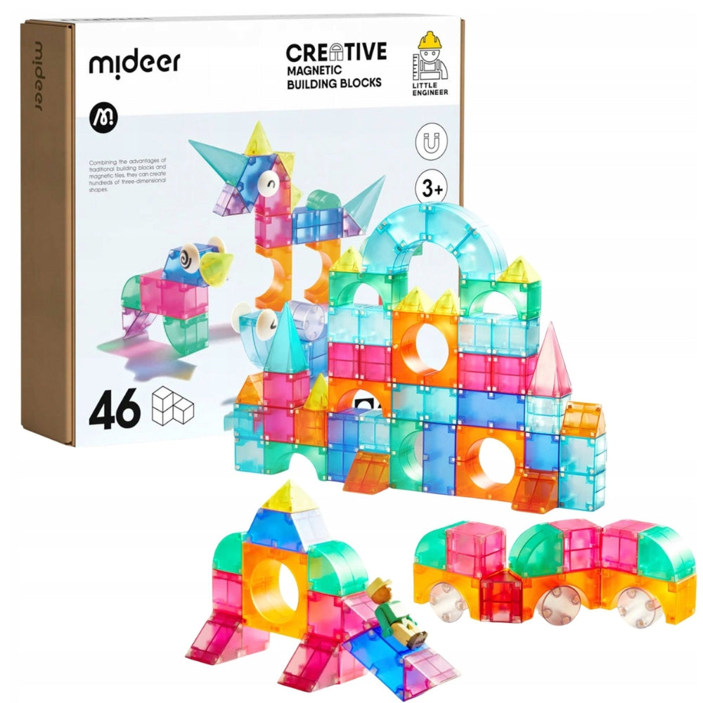 Mideer Klocki magnetyczne 3D - 46 elementów