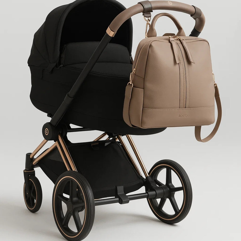 Joissy Plecak i torba dla mamy 2w1 JOISSY MINI sand / light gold 2.0