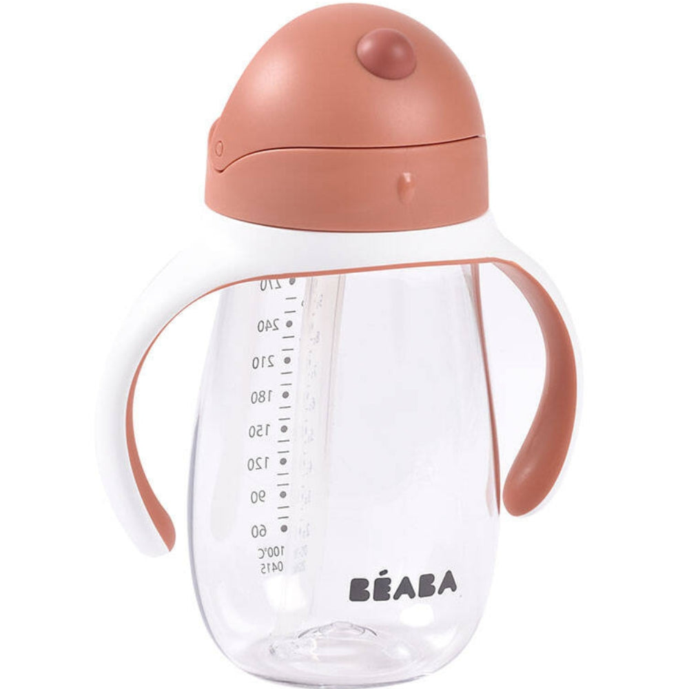 Beaba Bidon niekapek ze słomką tritanowy 300 ml Terracotta