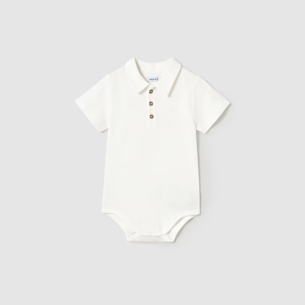 Mayoral Body niemowlęce z kołnierzykiem polo Cream 9M+