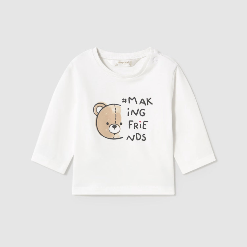 Mayoral Koszulka niemowlęca z długim rękawem Teddy 6-9M