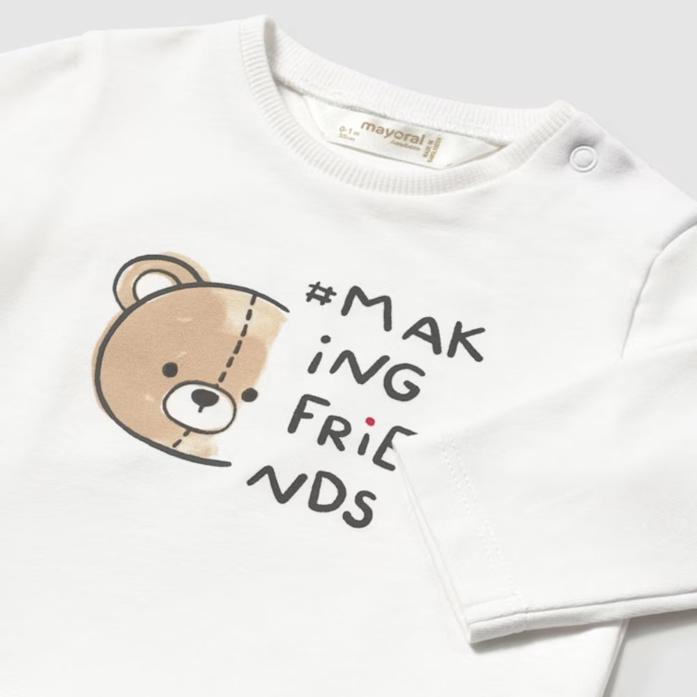 Mayoral Koszulka niemowlęca z długim rękawem Teddy 6-9M