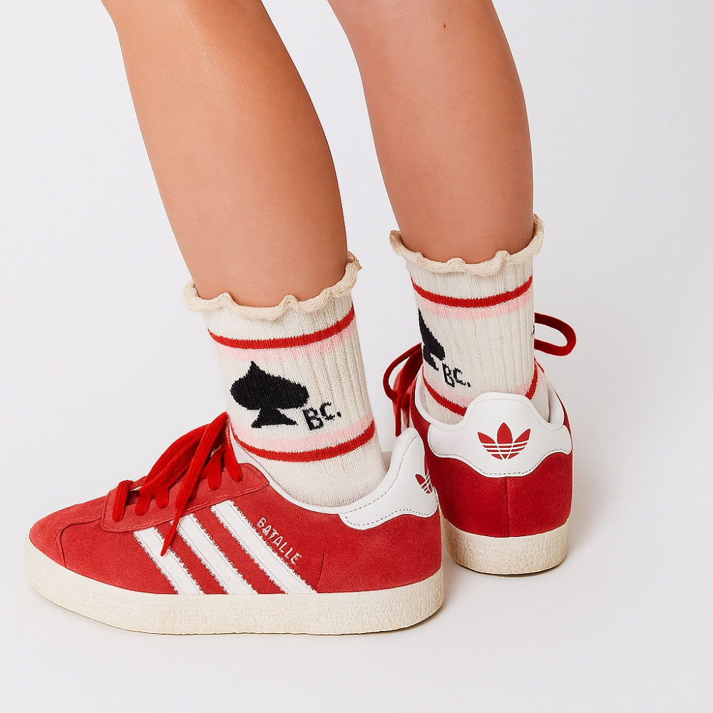 Bobo Choses Skarpetki dla dzieci BC Spades Offwhite – 4kidspoint.pl