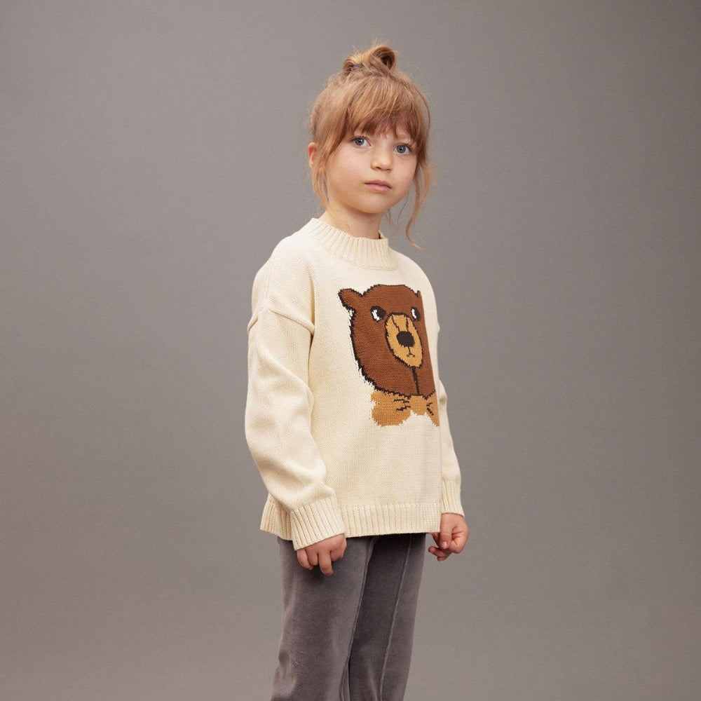 Mini Rodini Sweter dla dzieci z haftem Bear